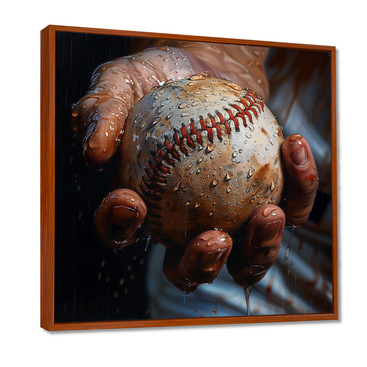 Baseball Close Up During Pitch - Sport Baseball Canvas Wall Art