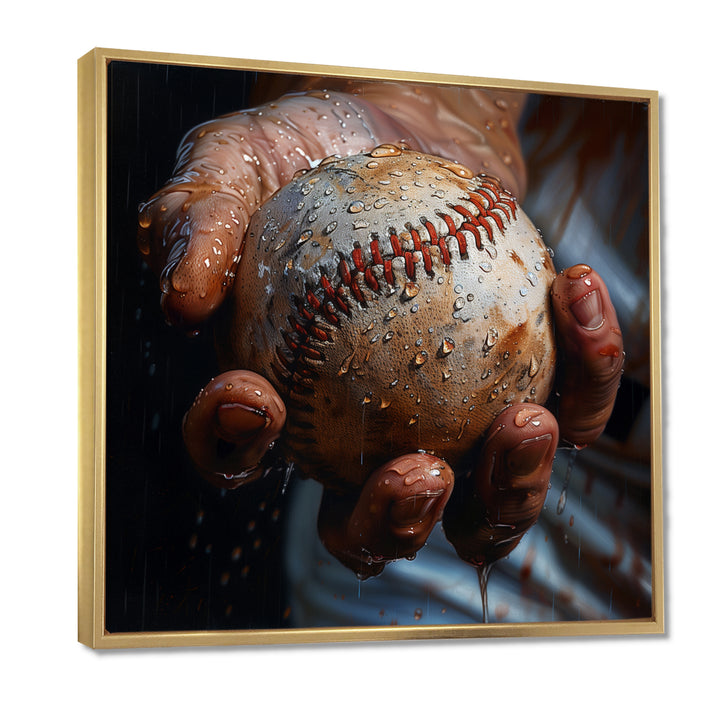 Baseball Close Up During Pitch - Sport Baseball Canvas Wall Art