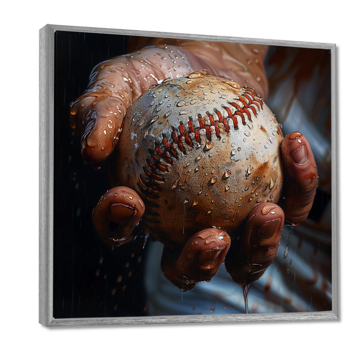 Baseball Close Up During Pitch - Sport Baseball Canvas Wall Art