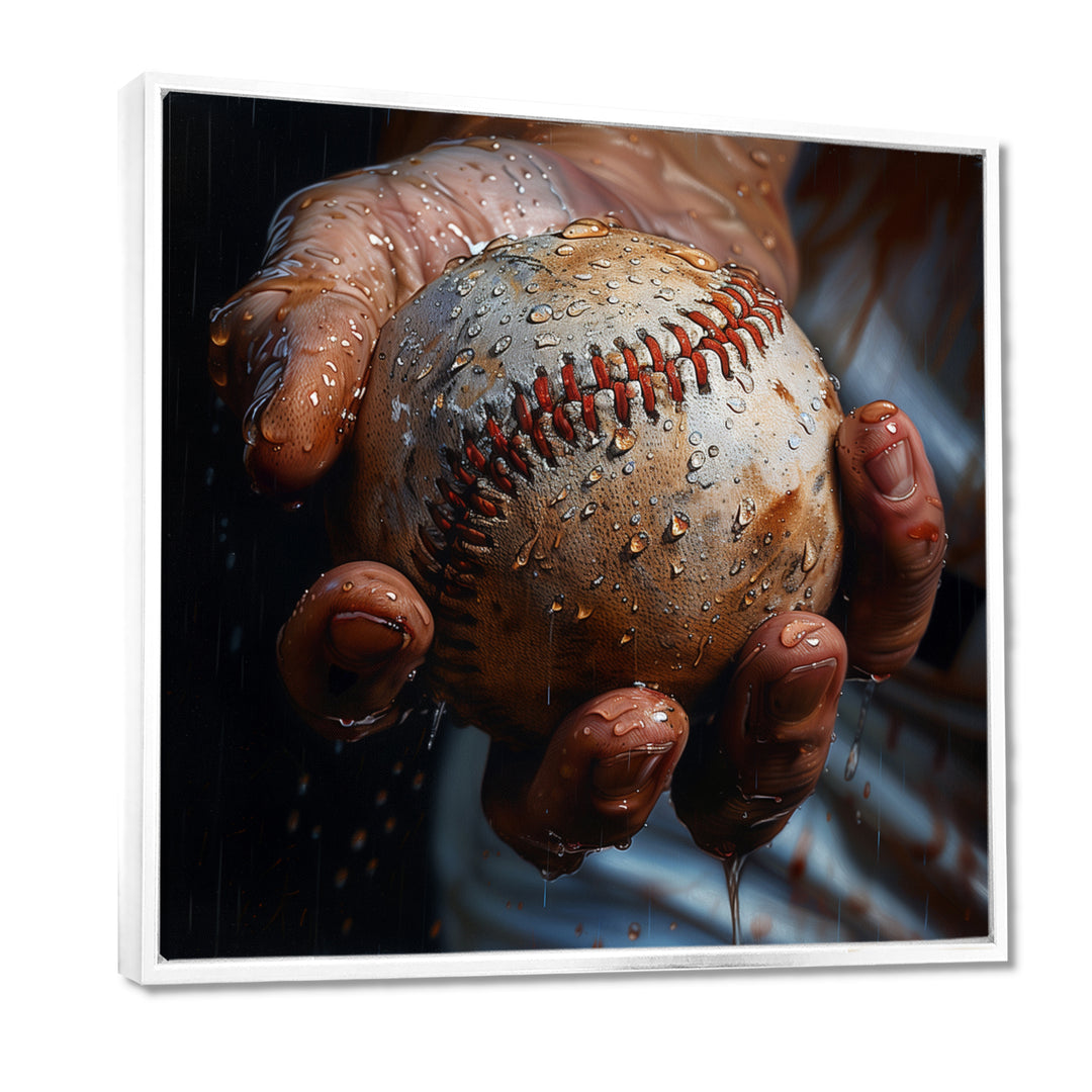 Baseball Close Up During Pitch - Sport Baseball Canvas Wall Art