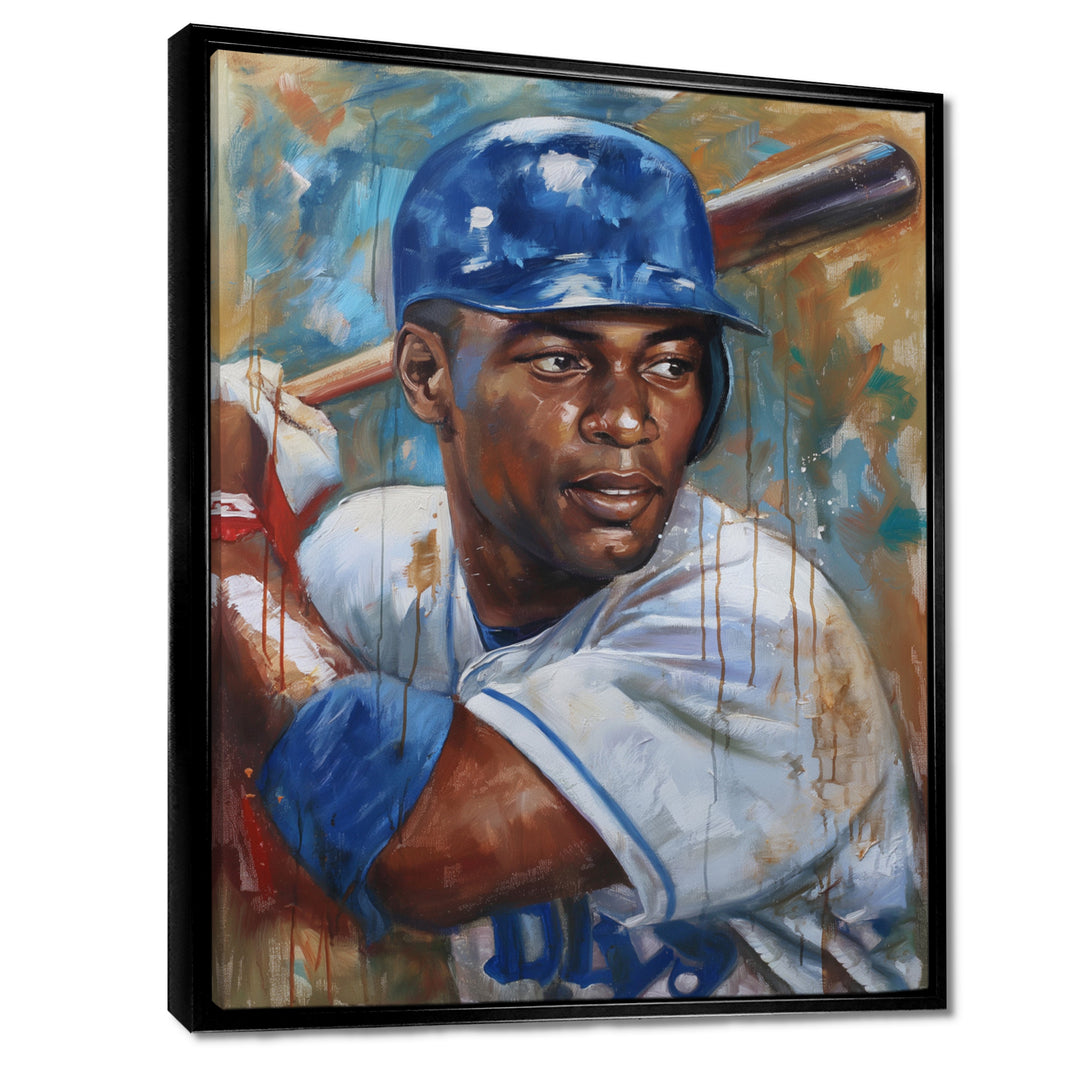 Portrait Of Baseball Legend On The Field I - Sport Baseball Canvas Wall Art