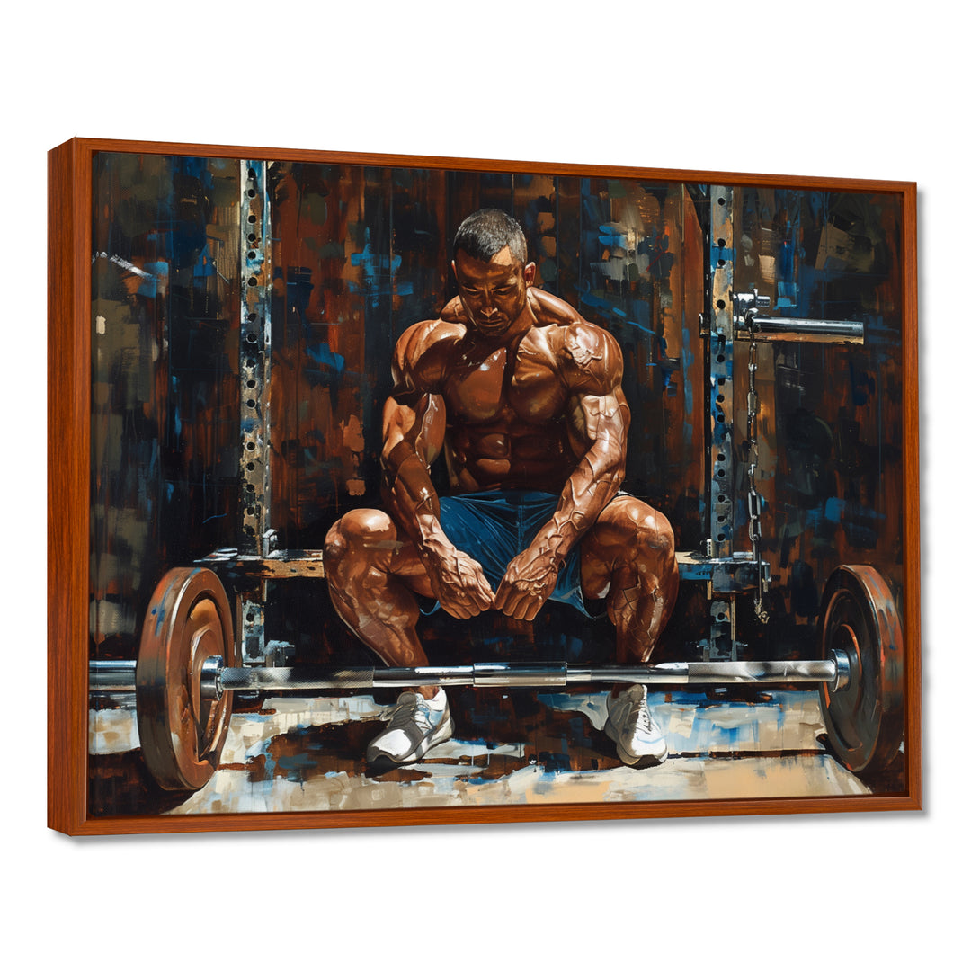 Bodybuilding Weightlifting Determination - Aerobic &amp; Bodybuilding Canvas Wall Art