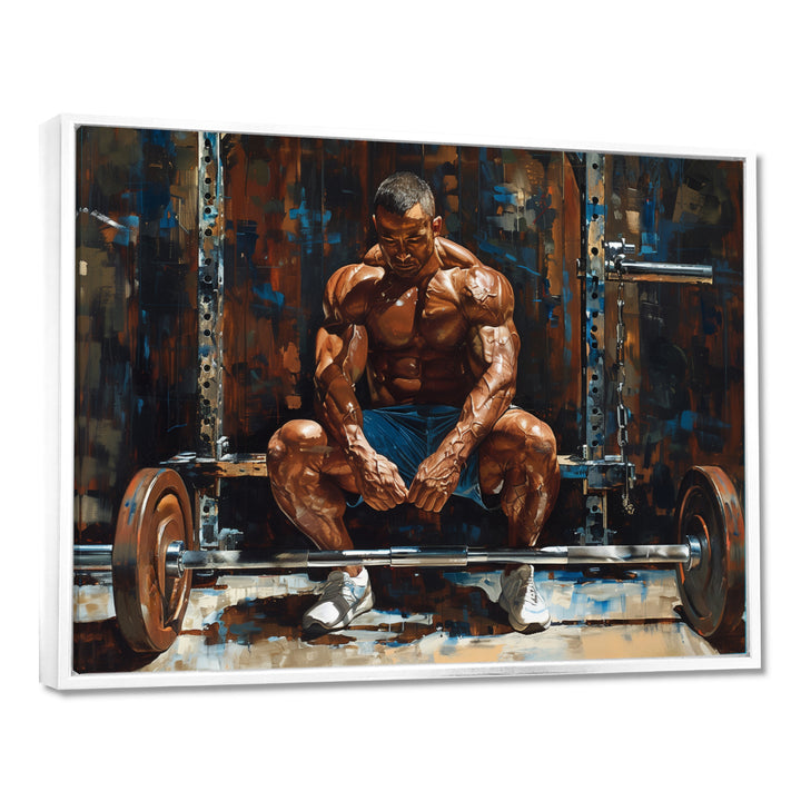 Bodybuilding Weightlifting Determination - Aerobic &amp; Bodybuilding Canvas Wall Art