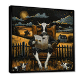 Cow Reading In The Meadow On A Chair - Cow Wall Art Prints