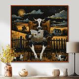 Cow Reading In The Meadow On A Chair - Cow Wall Art Prints