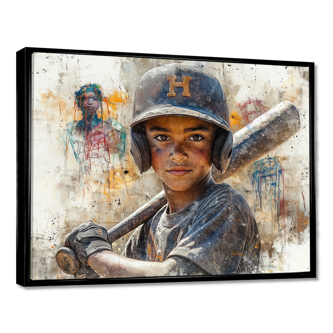 Young Baseball Player Future Stars - Sport Baseball Canvas Wall Art