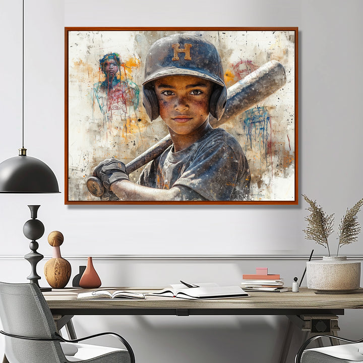 Young Baseball Player Future Stars - Sport Baseball Canvas Wall Art