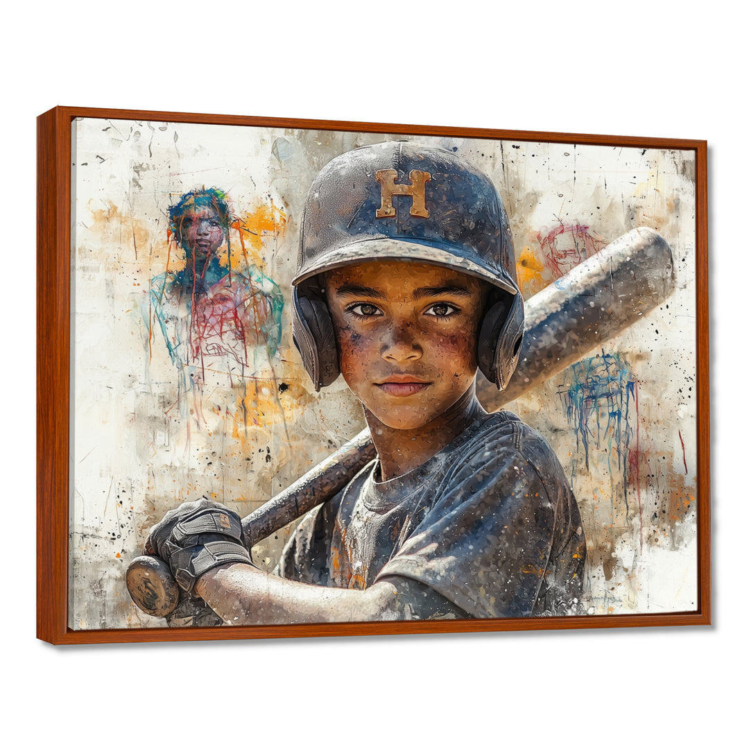 Young Baseball Player Future Stars - Sport Baseball Canvas Wall Art