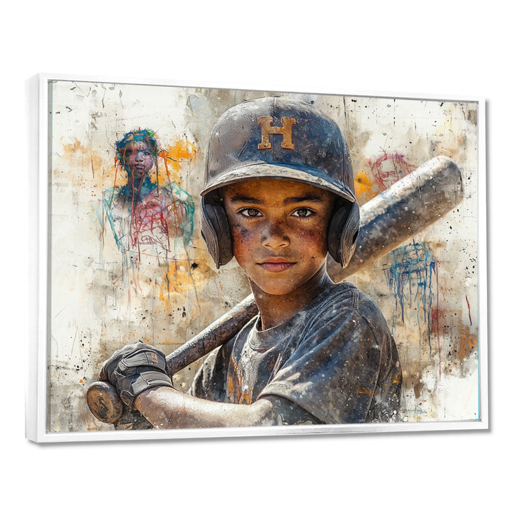 Young Baseball Player Future Stars - Sport Baseball Canvas Wall Art
