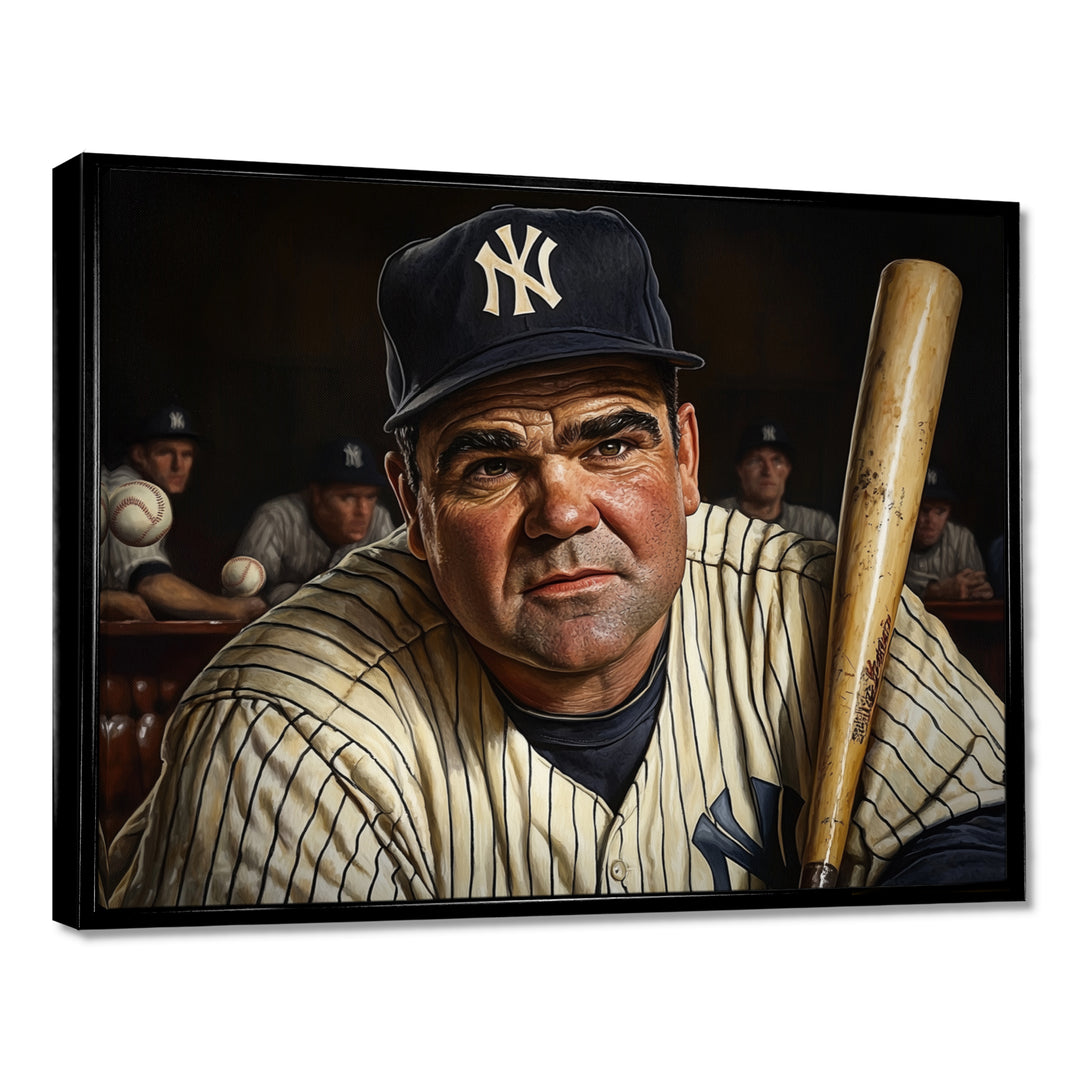 Baseball Player Portrait I - Sport Baseball Canvas Wall Art