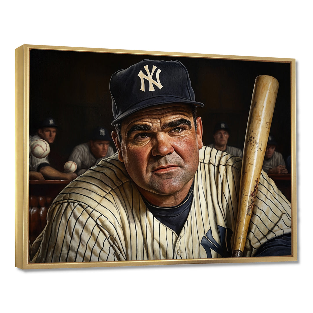 Baseball Player Portrait I - Sport Baseball Canvas Wall Art