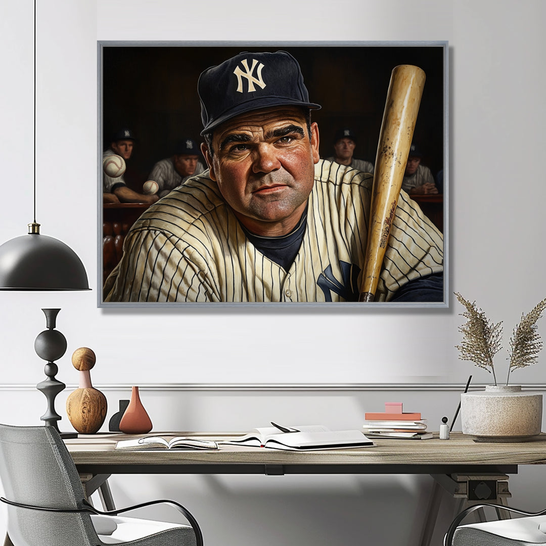 Baseball Player Portrait I - Sport Baseball Canvas Wall Art