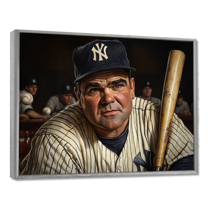 Baseball Player Portrait I - Sport Baseball Canvas Wall Art