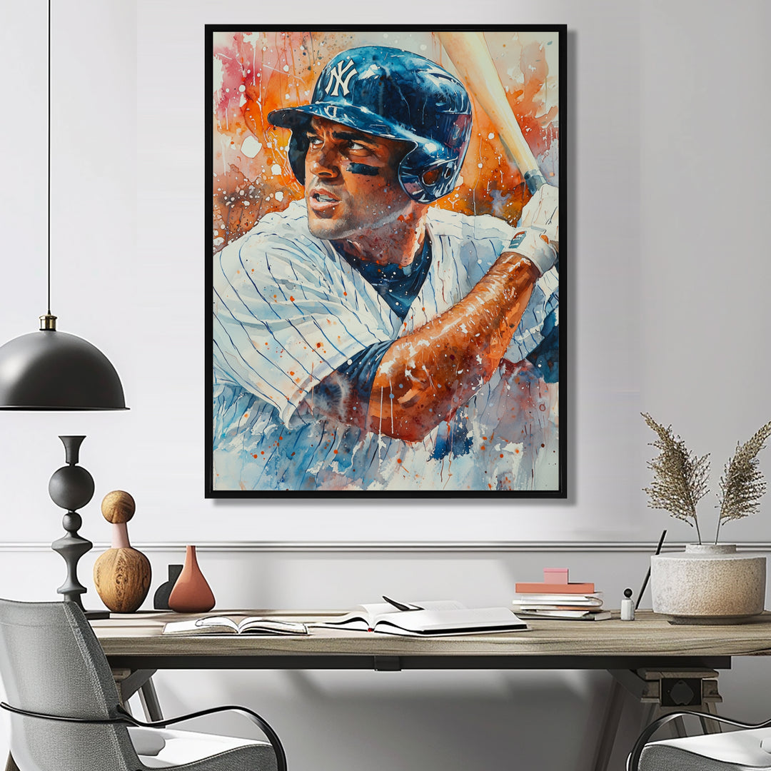 Baseball Player On The Field - Sport Baseball Canvas Wall Art