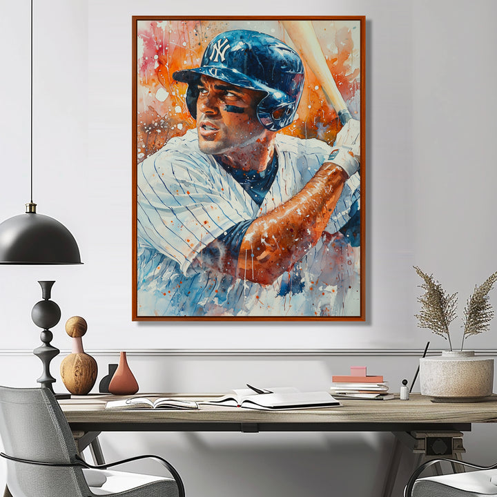 Baseball Player On The Field - Sport Baseball Canvas Wall Art