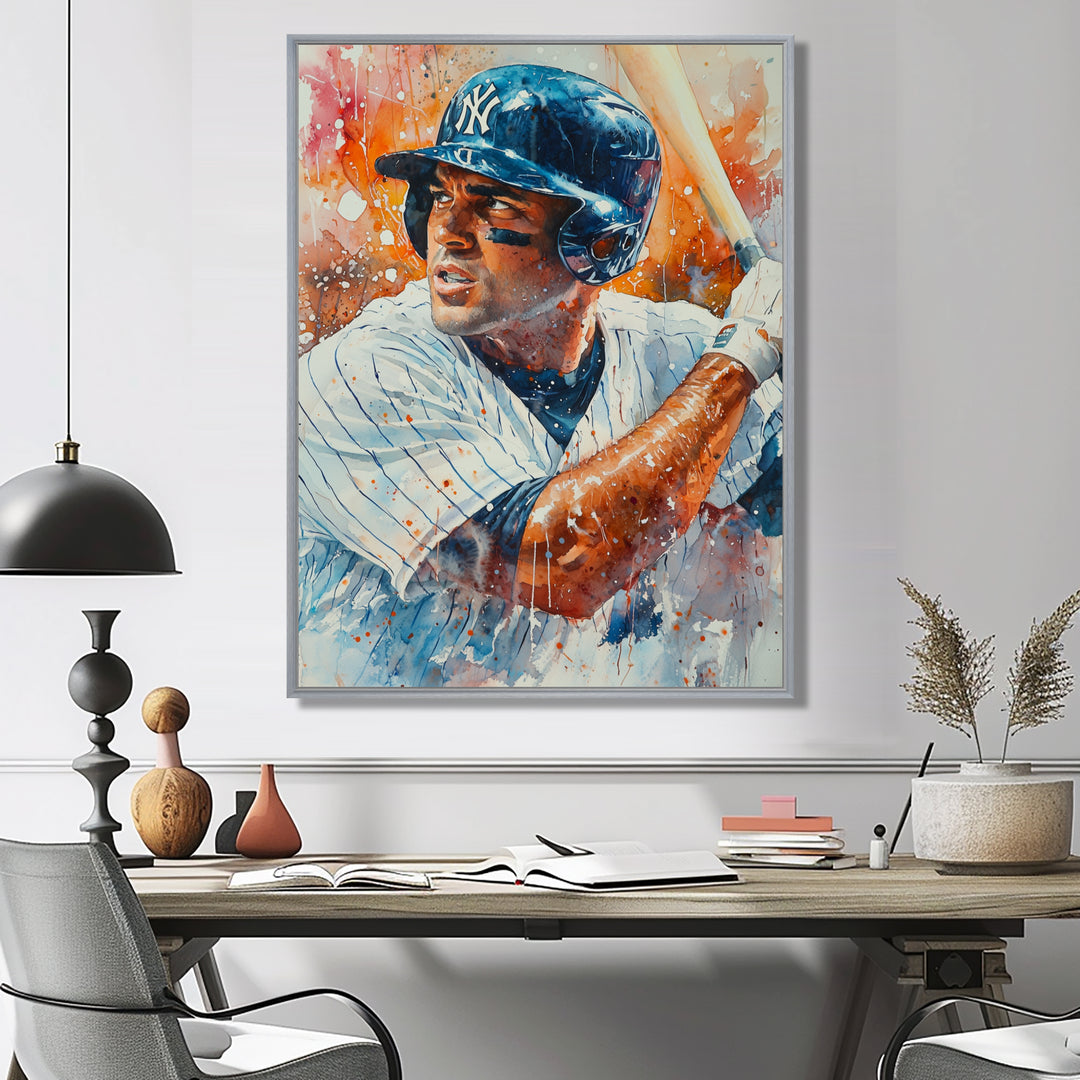Baseball Player On The Field - Sport Baseball Canvas Wall Art