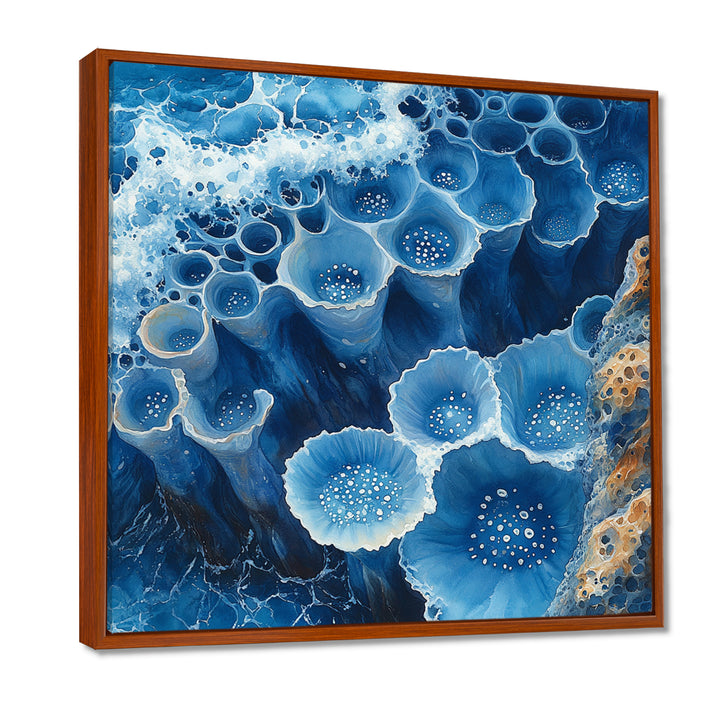 Coastal Reef In Blue And White Tones - Coral Wall Decor