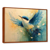 Blue And Yellow Bird Feathered Frenzy - Blue Bird Wall Art