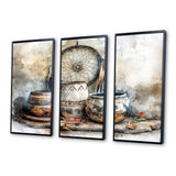 Native Art Pottery Desert Serenity II - Multi-Panel Canvas Prints