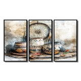Native Art Pottery Desert Serenity II - Multi-Panel Canvas Prints