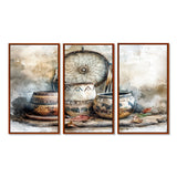 Native Art Pottery Desert Serenity II - Multi-Panel Canvas Prints