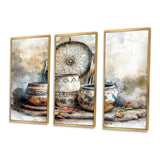 Native Art Pottery Desert Serenity II - Multi-Panel Canvas Prints