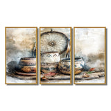 Native Art Pottery Desert Serenity II - Multi-Panel Canvas Prints