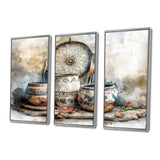 Native Art Pottery Desert Serenity II - Multi-Panel Canvas Prints