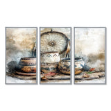 Native Art Pottery Desert Serenity II - Multi-Panel Canvas Prints