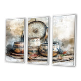 Native Art Pottery Desert Serenity II - Multi-Panel Canvas Prints