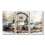 Native Art Pottery Desert Serenity II - Multi-Panel Canvas Prints