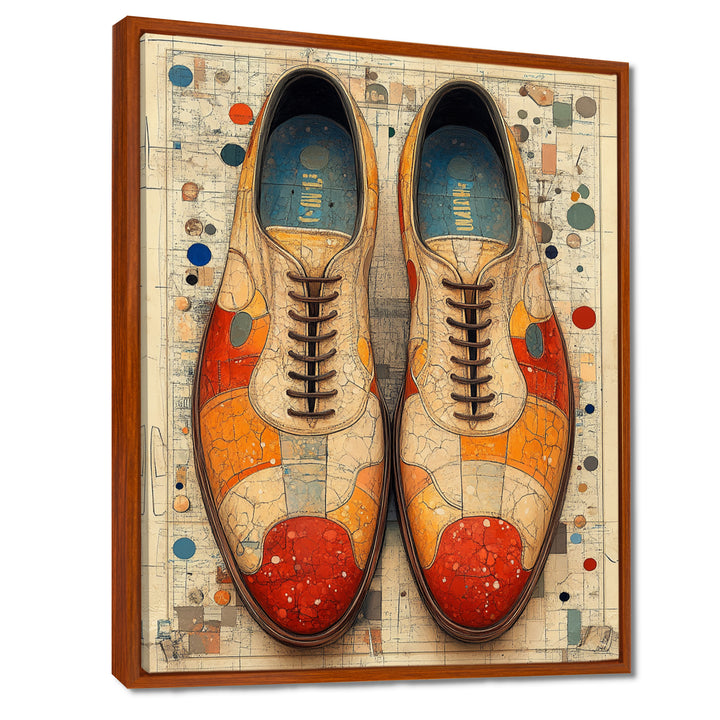 Orange And Yellow Bowling Shoe Rental - Bowling Canvas Wall Art