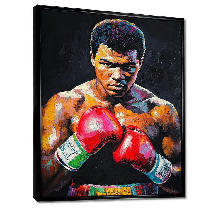 Red And Green Sport Boxing Mohamad Ali Art I - Sport Boxing Canvas Wall Art