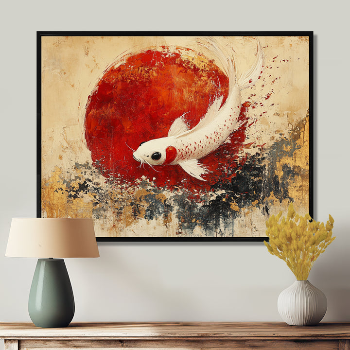 White And Red Koi Fish Chinese Zodiac - Koi&