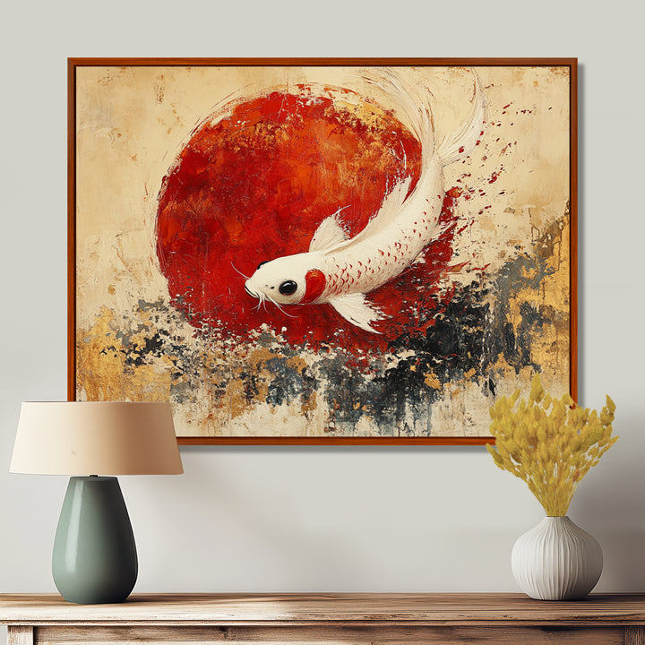 White And Red Koi Fish Chinese Zodiac - Koi&