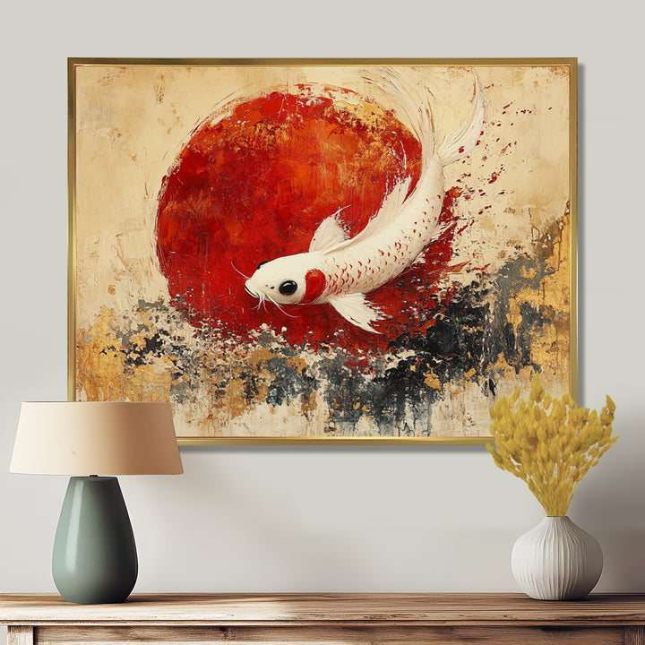 White And Red Koi Fish Chinese Zodiac - Koi&