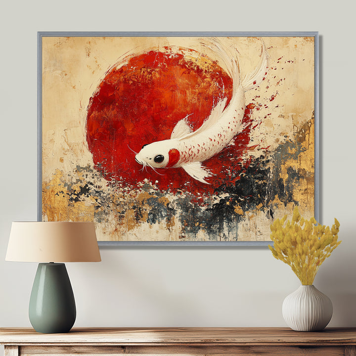 White And Red Koi Fish Chinese Zodiac - Koi&