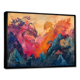 Pink And Orange Dragons Paper Offerings - Dragons Wall Decor