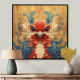 Red And Blue Bird Spirit Guardian - Bird Wall Art Prints