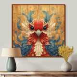 Red And Blue Bird Spirit Guardian - Bird Wall Art Prints