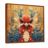 Red And Blue Bird Spirit Guardian - Bird Wall Art Prints