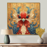 Red And Blue Bird Spirit Guardian - Bird Wall Art Prints