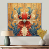 Red And Blue Bird Spirit Guardian - Bird Wall Art Prints