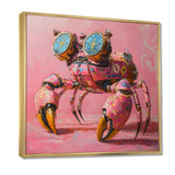 Pink And Blue Crab A Walking Robot Crab - Pink Crab Wall Art