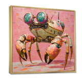 Pink And Green Crab A Walking Robot - Pink Crab Wall Art