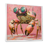 Pink And Green Crab A Walking Robot - Pink Crab Wall Art