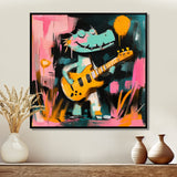 Nursery Crocodile Playing Guitar - Crocodile Large Canvas Wall Art
