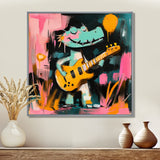 Nursery Crocodile Playing Guitar - Crocodile Large Canvas Wall Art