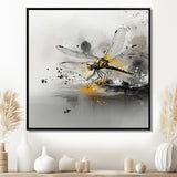 Grey And Yellow Dragonfly River Runner - Dragonfly Wall Decor