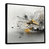 Grey And Yellow Dragonfly River Runner - Dragonfly Wall Decor